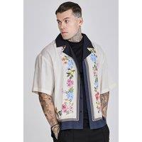 SikSilk Men's Resort Shirt in Ecru | Size: Medium