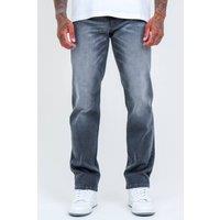 BCouture Men's Straight Fit Stretch Denim Jeans in Grey | Size: 38R