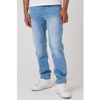BCouture Men's Straight Fit Stretch Denim Jeans in Light Blue | Size: 32R