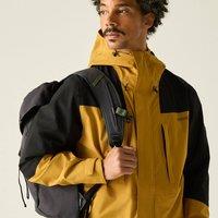 Regatta Men's Freesdale Panelled Hooded Walking Waterproof Jacket in Mustard | Size: Small