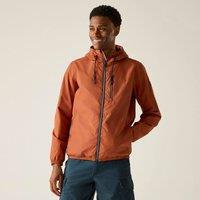 Regatta Men's Shorebay Marl Lightweight Hooded Waterproof Jacket in Burnt Orange | Size: XL