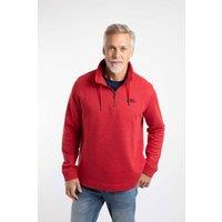 Weird Fish Men's Brampton 1/4 Zip Sweatshirt in Scarlet | Size: XL