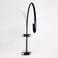 Poppyforge 20 inches Wall Swan Neck Bracket - L38 x W10 x H48 cm in Black