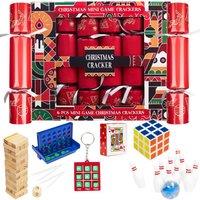 kreativekraft Christmas Crackers Pack of 6 Mini Games or Wind Up Toys Gift | Size: 6 Pack