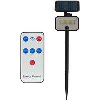ENER-J Pack of 2 8W PIR Solar Floodlight Remote with Polycrystalline Solar 55 in Black