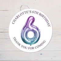 60 SECOND MAKEOVER Personalised 6th Birthday Vinyl Party Bag Stickers