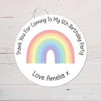 60 SECOND MAKEOVER Personalised Rainbow Birthday Party Bag Stickers