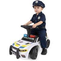 CASART Kids Ride on Police Car Toddler Sliding Car w/ Flashing Lights & Music in White