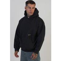 SikSilk Men's Graphic Hoodie in Black | Size: Small