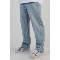 SikSilk Men's Loose Fit Jeans in Light Blue | Size: 32R