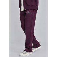 SikSilk Men's Essentials Track Pants in Burgundy | Size: Medium