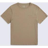 Animal Men's 'Icon' Logo Print Lightweight Cotton Relaxed Fit Casual T-Shirt in Light Beige | Size: Large
