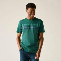 Regatta Men's Rendro Short Sleeved Graphic T-Shirt in Teal | Size: 5XL