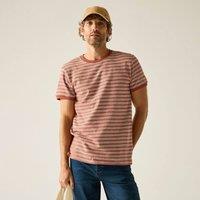 Regatta Men's Benlin Striped Short Sleeved T-Shirt in Burnt Orange | Size: 2XL