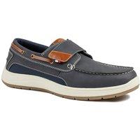 Pavers Men's Wide Fit Touch Fasten Casual Shoes in Navy | Size: 11