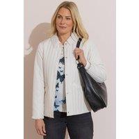 Anna Rose Women's Quilted Jacket in Cream | Size: Medium