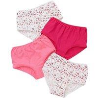 Just Essentials Women's 4 Pack Printed High Waist Full Briefs in Coral | Size: 20