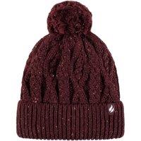 SOCKSHOP Heat Holders Women's 1 Pack Salzburg Cable Knit Hat in Wine