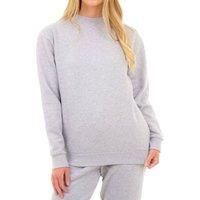 Smart Living Women's Soft & Casual Pullover Cozy Crew Neck Sweatshirt in Grey | Size: XL