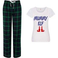 60 SECOND MAKEOVER Women's Mummy Elf Christmas Pyjama Set in Green | Size: Small