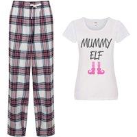 60 SECOND MAKEOVER Women's Mummy Elf Christmas Pyjama Set in Pink | Size: XS