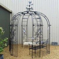 Poppyforge Flower Traditional 6 Sided & Panels - W244 x H256 cm in Black