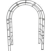 Poppyforge Paris Arch (Including Ground Spikes) - L175 x W53 x H242 cm in Black