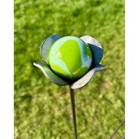 Poppyforge 3 Feet Rose Marble Pin Garden Art (Pack of 3) Bare Metal/Ready To Rust in Silver