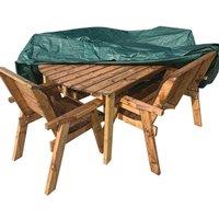 Charles Taylor Deluxe Fitted Six Seater Table Set Cover - Fully Assembled in Green