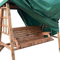 Charles Taylor Deluxe Fitted Two Seater Swing Cover - Fully Assembled in Green