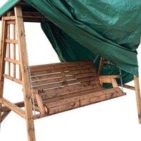 Charles Taylor Deluxe Fitted Three Seater Swing Cover - Fully Assembled in Green