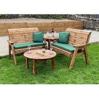 Charles Taylor Four Seater Balmoral Corner Set C/W Round Coffee - Fully Assembled in Light Brown