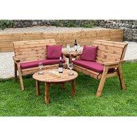 Charles Taylor Four Seater Balmoral Corner Set C/W Round Coffee - Fully Assembled in Light Brown