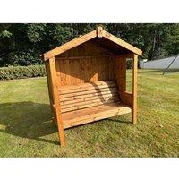 Charles Taylor Three Seater Imperial Arbour - L80 x W183 x H194 cm in Light Brown