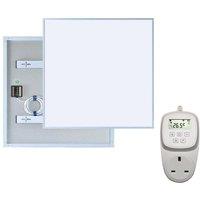 ENER-J ENERJ 360W Infrared Heating 6060cm with PlugIn WiFi Thermostat in White