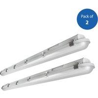 ENER-J Pack of 2 Non Corrosive Waterproof Fitting 12m 40W 120 lumens per Watt in White