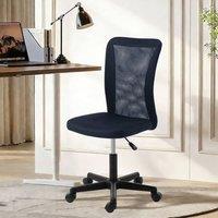 VINSETTO Armless Office Chair, Swivel Desk Chair w/ Adjustable Height in Dark Grey