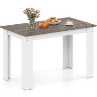 Costway 120 CM Kitchen Dining Table Wooden Rectangular Modern Dinette Table in White