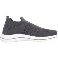 ABSOLUTE FOOTWEAR Men's Easy Slip On Lightweight Gym Sports Running Trainers Shoes in Grey | Size: 11