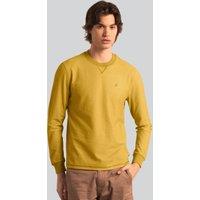 Enorsia Men's Crew Neck Honeycomb Sweatshirt in Yellow | Size: XL