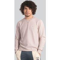 Enorsia Men's Crew Neck Honeycomb Sweatshirt in Cream | Size: 2XL