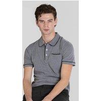Enorsia Men's Club Collar Short Sleeve Polo Shirts in Grey | Size: Small