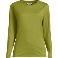 Lands' End Women's Long Sleeve Supima Cotton Crew Neck Top in Lime | Size: 10-12