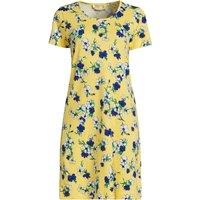 Lands' End Women's Short Sleeve Cotton Nightdress, Knee Length in Mustard | Size: 14-16