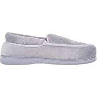 ABSOLUTE FOOTWEAR Women's Easy Slip On Winter Cosy Moccasin Style Slipper with Sparkle Design in Grey | Size: 5