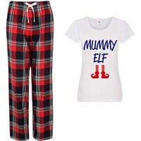 60 SECOND MAKEOVER Women's Mummy Elf Christmas Pyjama Set in Red | Size: XS