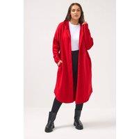 Yours Women's Hooded Maxi Jacket in Red | Size: 18