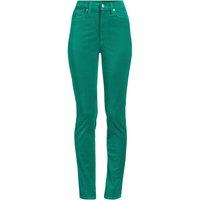 Lands' End Women's Slim Leg Velvet Jeans, High Waisted in Emerald | Size: 12