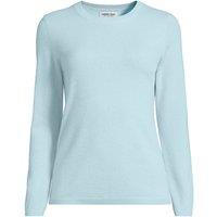 Lands' End Women's Crew Neck Cashmere Jumper in Light Blue | Size: 16-18