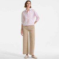 Lands' End Women's Petite Cotton TENCEL Blend Wide Leg Chino in Beige | Size: 8